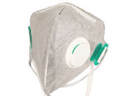 Warna Abu-abu FFP2 Masker Debu Vertikal Lipat Isolasi Kabut / Butir Serbuk Sari / Knalpot Mobil pemasok