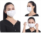 Warna Putih 3 Ply Masker Wajah Sekali Pakai Sertifikasi CE FDA ISO13485 pemasok
