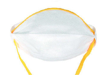 FFP1 Masker Debu yang Dapat Dilipat Desain Pengikat Unik Tali Warna Kuning yang Tahan Lama pemasok