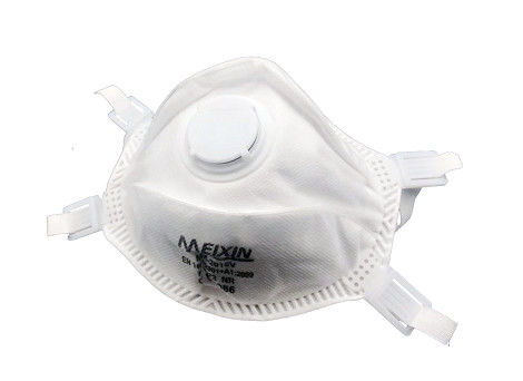 Masker Pernafasan Berwarna Putih, Respirator N95 Dengan Katup Pernafasan pemasok
